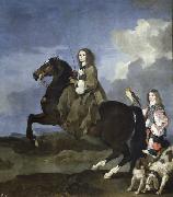 Bourdon, Sebastien Queen Christina of Sweden on Horseback oil painting on canvas